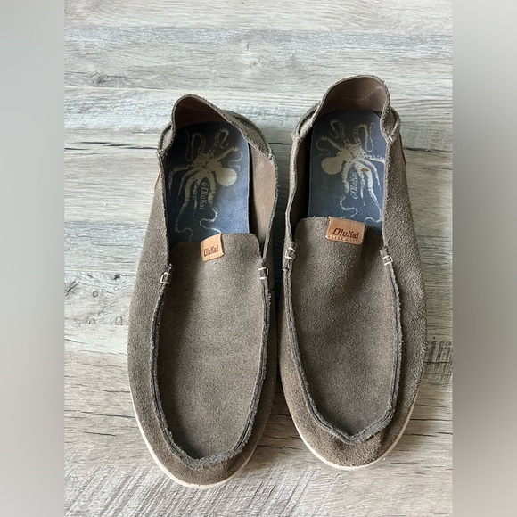 OluKai NaluKai Kala Slip On Mens 10.5 
 Gray Casual Comfort Shoes - Picture 2 of 6